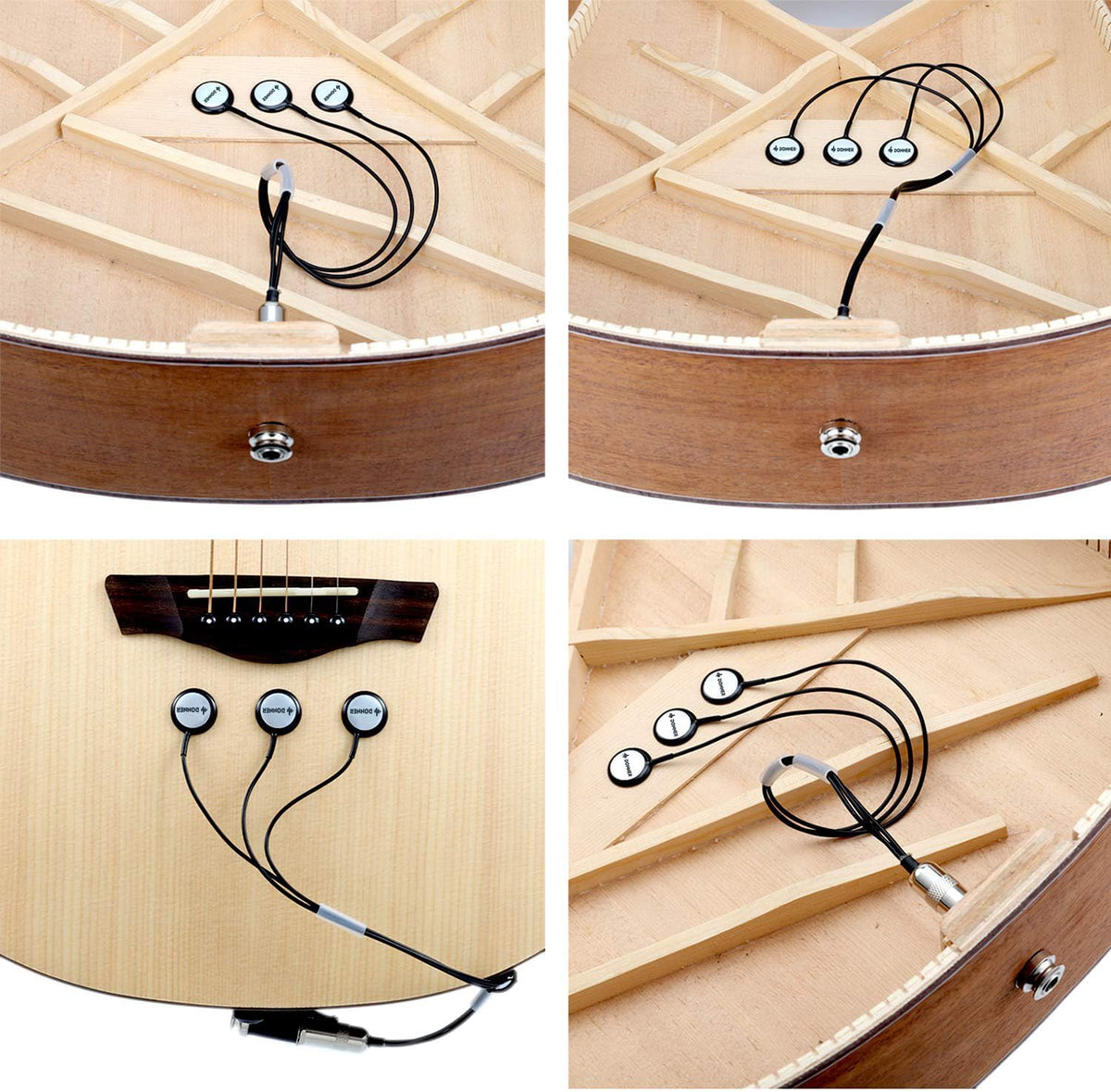 Donner Acoustic Guitar Kit Full Size Cutaway Acustica Guitarra Starter & Acoustic Guitar Pickup