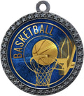 Express Medals 1 to 50 Packs Basketball Silver Medal Trophy Award with Neck Ribbon STDD212-EG12