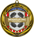 All Quality Wreath Design Weightlifting Medal - 1st, 2nd, 3rd Place