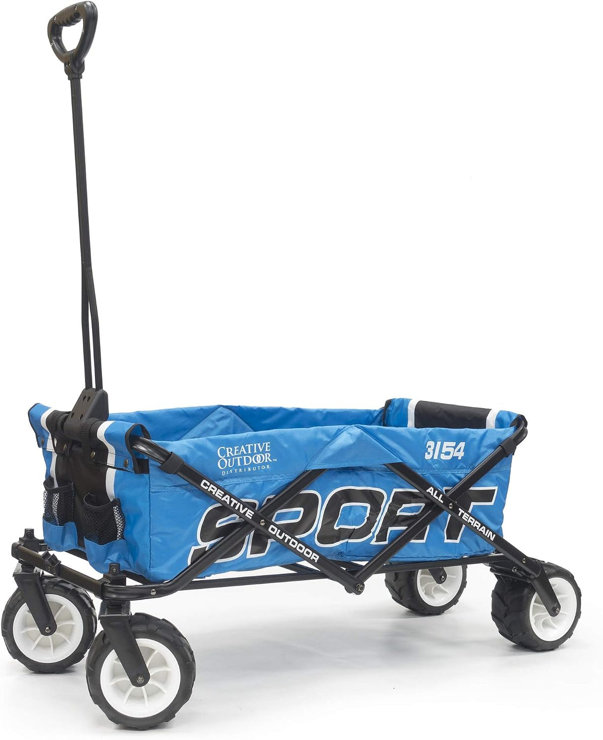 Creative Outdoor Collapsible Folding Wagon Cart | Sport Series | Beach Park Garden Sports & Tailgate | Blue