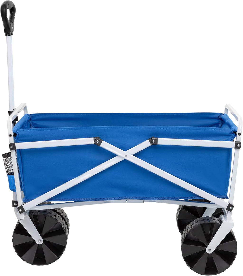MACSPORTS Lightweight Collapsible Folding Outdoor All Terrain Beach Wagon - Blue