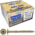 Jake Sales #14 x 2-1/2' Construction Lag Screw Exterior Coated Torx/Star Drive Heavy Duty Structural Lag Screw Far Superior to Common Lag Screws - 1,200 Screw Count. Modified Truss Washer Head