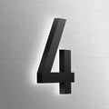 Backlit LED Illuminated House Numbers,Matte Black, Modern Address Signs Lighted Plaque For Outdoor Indoor, Weatherproof And Corrosion Resistant, Day & Night,20 Inch,4