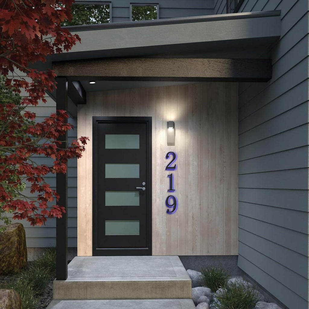 Backlit Lighted LED House Numbers, Stainless Steel Hand-Polished For House Address Signs, Illuminated LED House Numbers, Lighted House Numbers For Outside,20 Inch/500mm,4