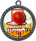 Express Medals 1 to 50 Packs Basketball Silver Medal Trophy Award with Neck Ribbon STDD212-FCL412