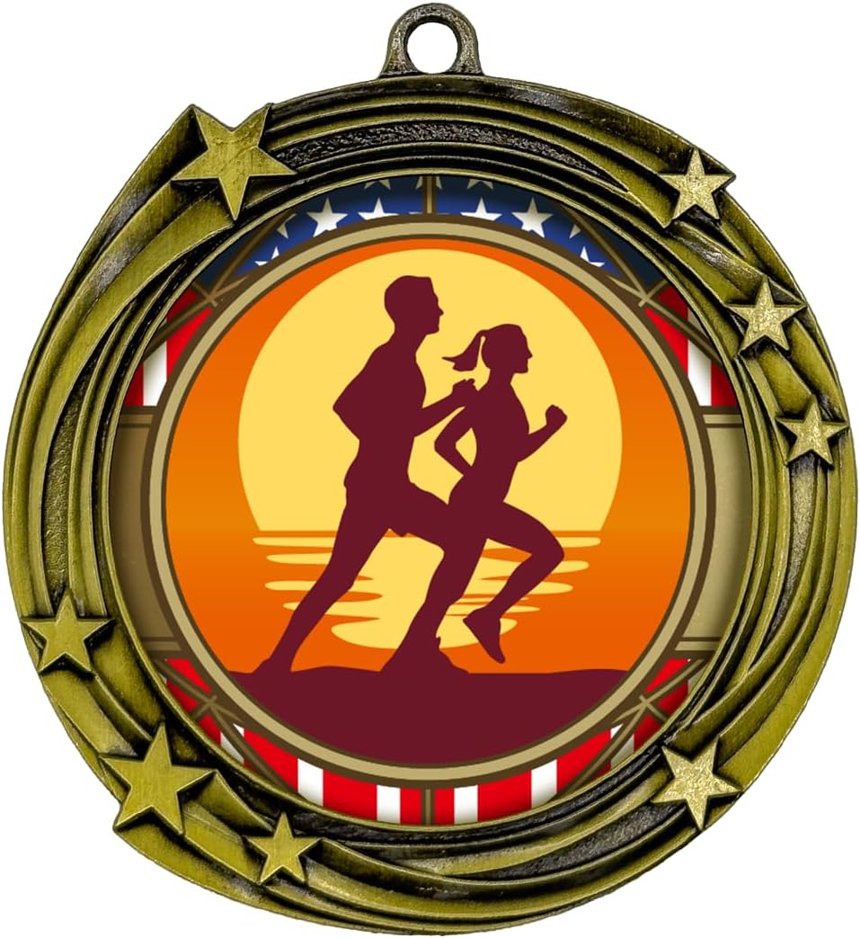 All Quality Stars Design Running Medal - 1st, 2nd, 3rd Place