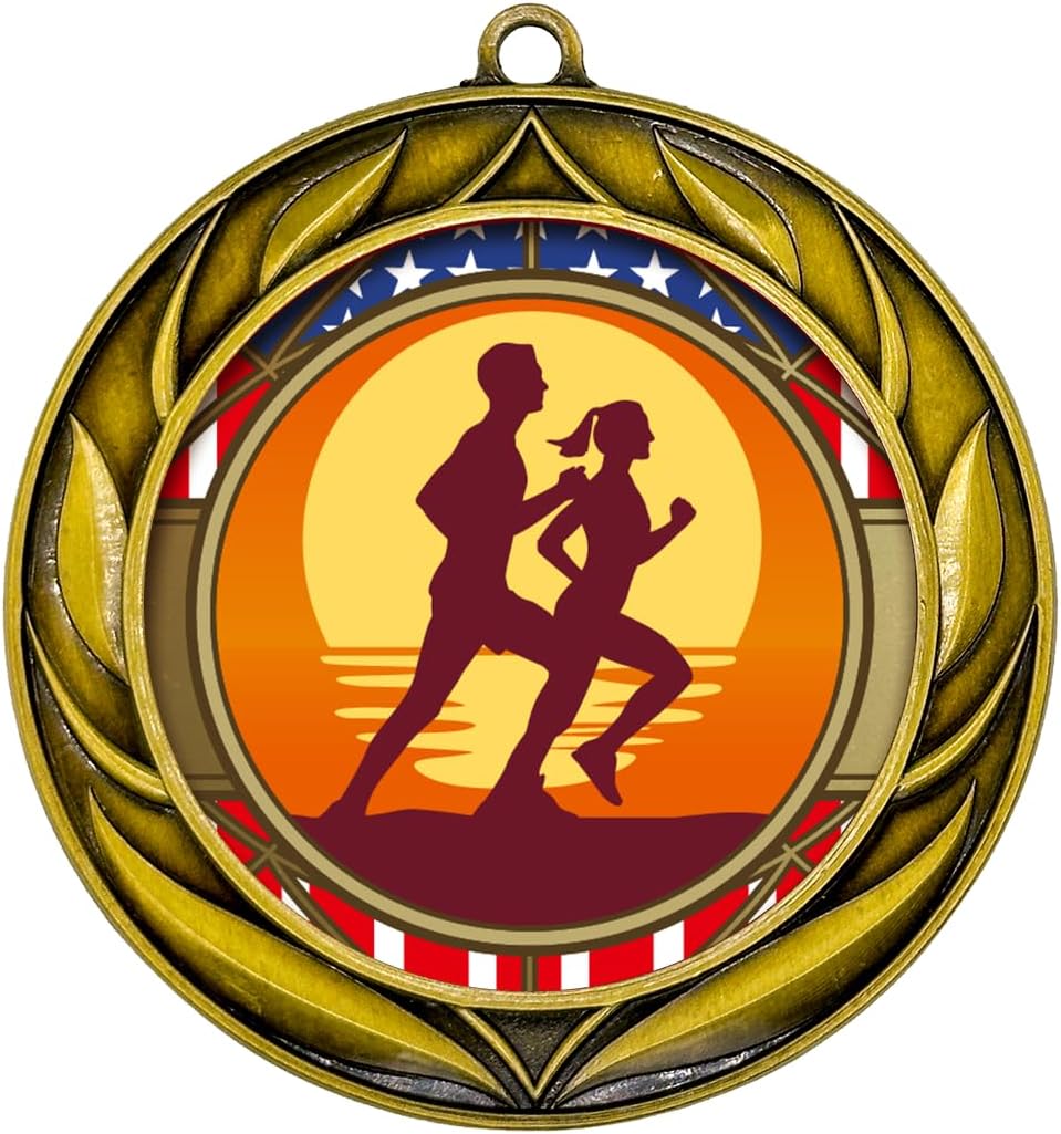 All Quality Wreath Design Running Medal | Competition Metal Medal - 1st, 2nd, 3rd Place