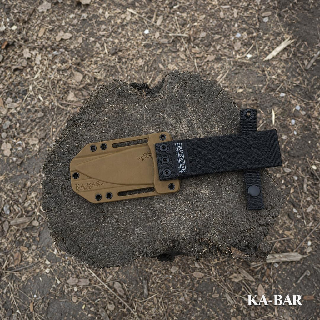 KA-BAR BK18 Becker Harpoon Fixed Blade Knife 4.562' Drop Point 1095 Cro-Van Flat Dark Earth Blade Ultramid Handle Flat Dark Earth