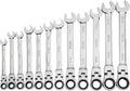 Klutch Flex Ratchet Wrench Set - 12-Pc. Metric, 8mm-19mm