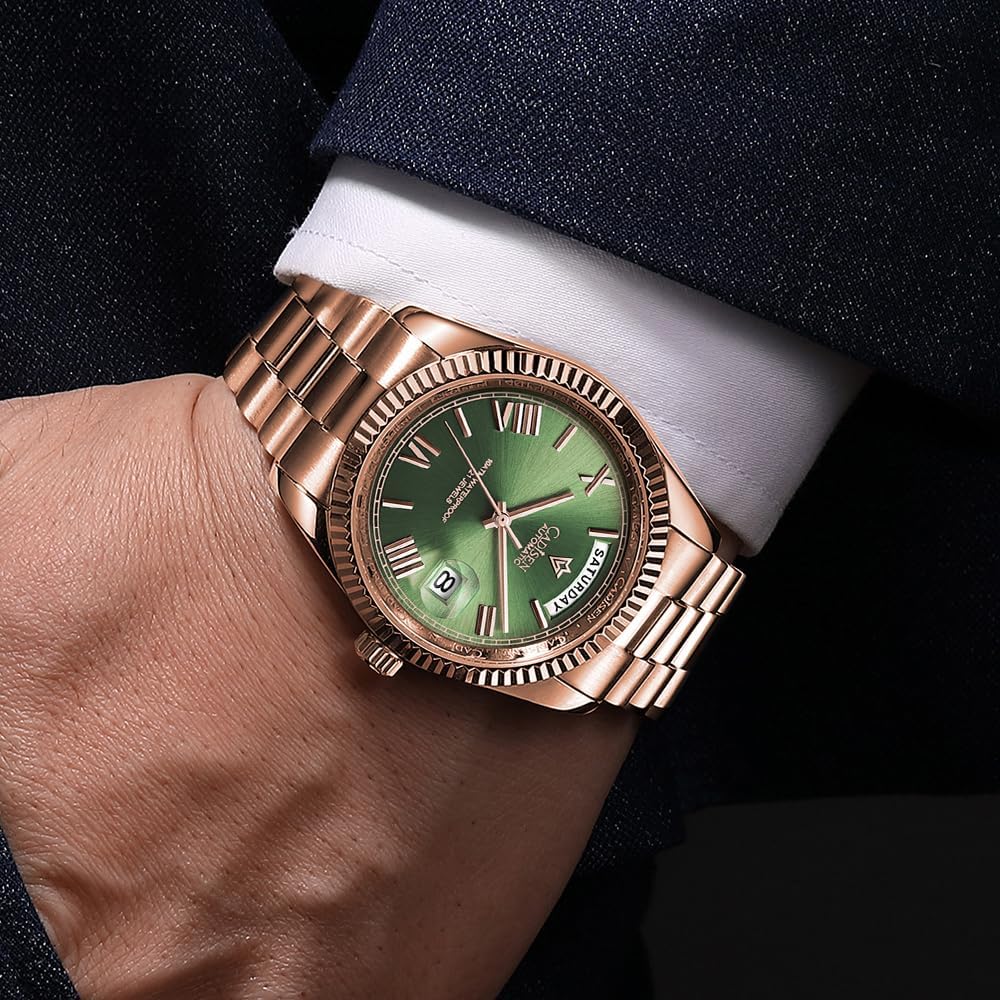 CADISEN Men's Automatic MIYOTA 8285 Mechanical Watch Casual Watches for Men Waterproof Sapphire