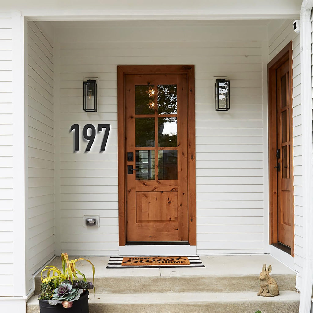 Backlit LED Illuminated House Numbers For Outside, Modern Lighted Home Address Numbers For Outdoor, Waterproof Stainless Steel Lighted House Numbers Signs,18 Inch/450mm,7