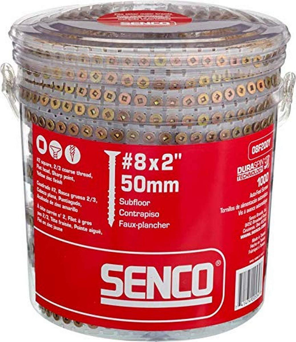 Senco 08F200Y Duraspin# 8 by 2' Subfloor Collated Screw (1,000per Box) (Pack of 6)