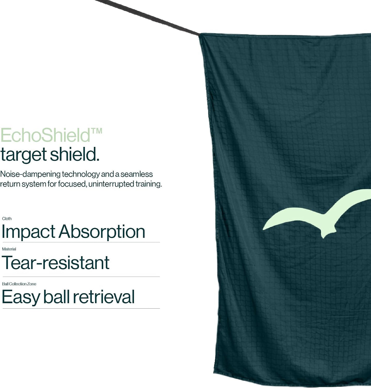 BirdiePro® - American Pro Golf Practice Net, 10x7ft Heavy Duty Golf Hitting Net with EchoShield™ Target & FlexWeave™ Net, Indoor Outdoor Training Backyard, Full Set with Mat, Balls & Cap