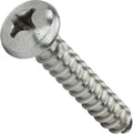 #8 x 1-1/4' Pan Head Sheet Metal Screws, Stainless Steel 18-8, Full Thread, Bright Finish, Self-Tapping, Quantity 2500 By Fastenere