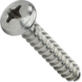 #14 x 1-1/4' Pan Head Sheet Metal Screws, Stainless Steel 18-8, Full Thread, Bright Finish, Self-Tapping, Quantity 1000 By Fastenere