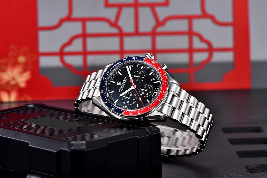 Pagani Design 1701 V3 Men's Chronograph Quartz Dial 40mm VK63 Movement Stainless Steel Mirror Sapphire Watch 100 Meter Water Resistant Sport Watch