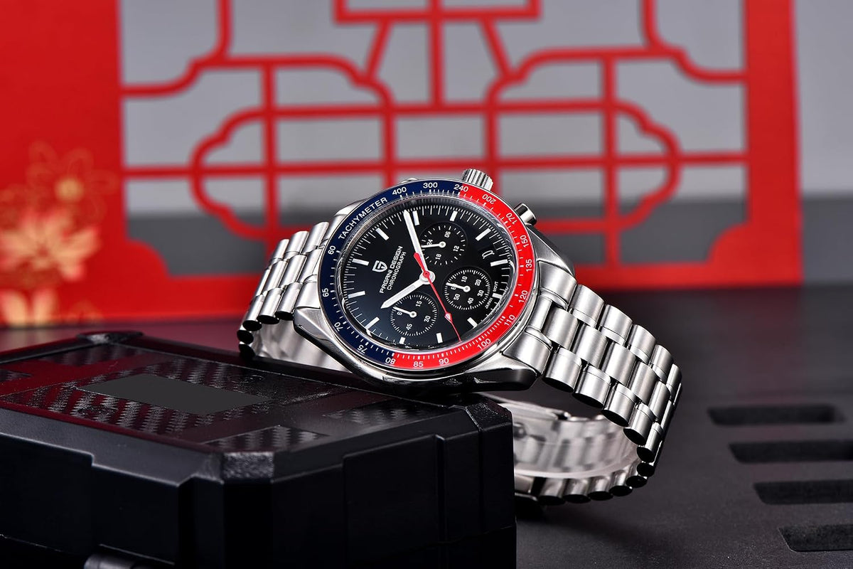 Pagani Design 1701 V3 Men's Chronograph Quartz Dial 40mm VK63 Movement Stainless Steel Mirror Sapphire Watch 100 Meter Water Resistant Sport Watch