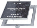 Best 18' x 18' Removable Floor Access Panel with a 1/8' Recess for Vinyl Carpet/Tile, High-Grade Smooth Aluminum Floor Access Door Secured with 1/4' x 1' Flat Head Screws, Mill Finish,BA-FT-8080