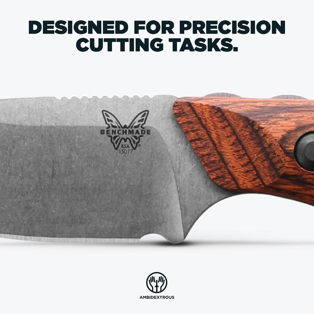 Benchmade - Hidden Canyon Hunter 15017 Fixed Blade Hunting Knife with Wooden Handle (15017)