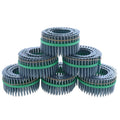Muro #10 x 2-1/2' Twinfast Coarse Thread Flat Head #2 Square Drive Sharp Point Screw Tip, Bright Zinc Coating- Coil 1800 pc for Wood to Wood Subfloor and Underlayment