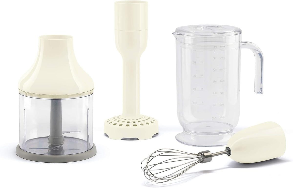 Smeg HBAC01CR Accessory Set for HBF01 50's Retro Style Hand Blender, Cream