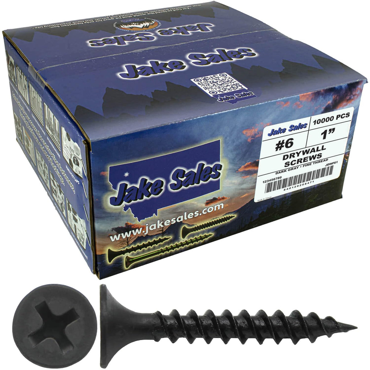 Gray Phosphate Drywall Screws: #6 x 1 FINE Thread Drywall, Gypsum Board, Sheetrock, Plasterboard Screws. Use for Low Cost, All Purpose Wood Screws (30 POUNDS - 10,000 Screws)