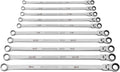 GEARWRENCH 10 Pc. 120XP Universal Spline XL Flex Head Gearbox Ratcheting SAE Wrench Set - 86142