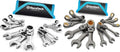 DURATECH 24-Piece Flex-Head Ratcheting Wrench Set, Stubby Combination Wrench Set, Metric