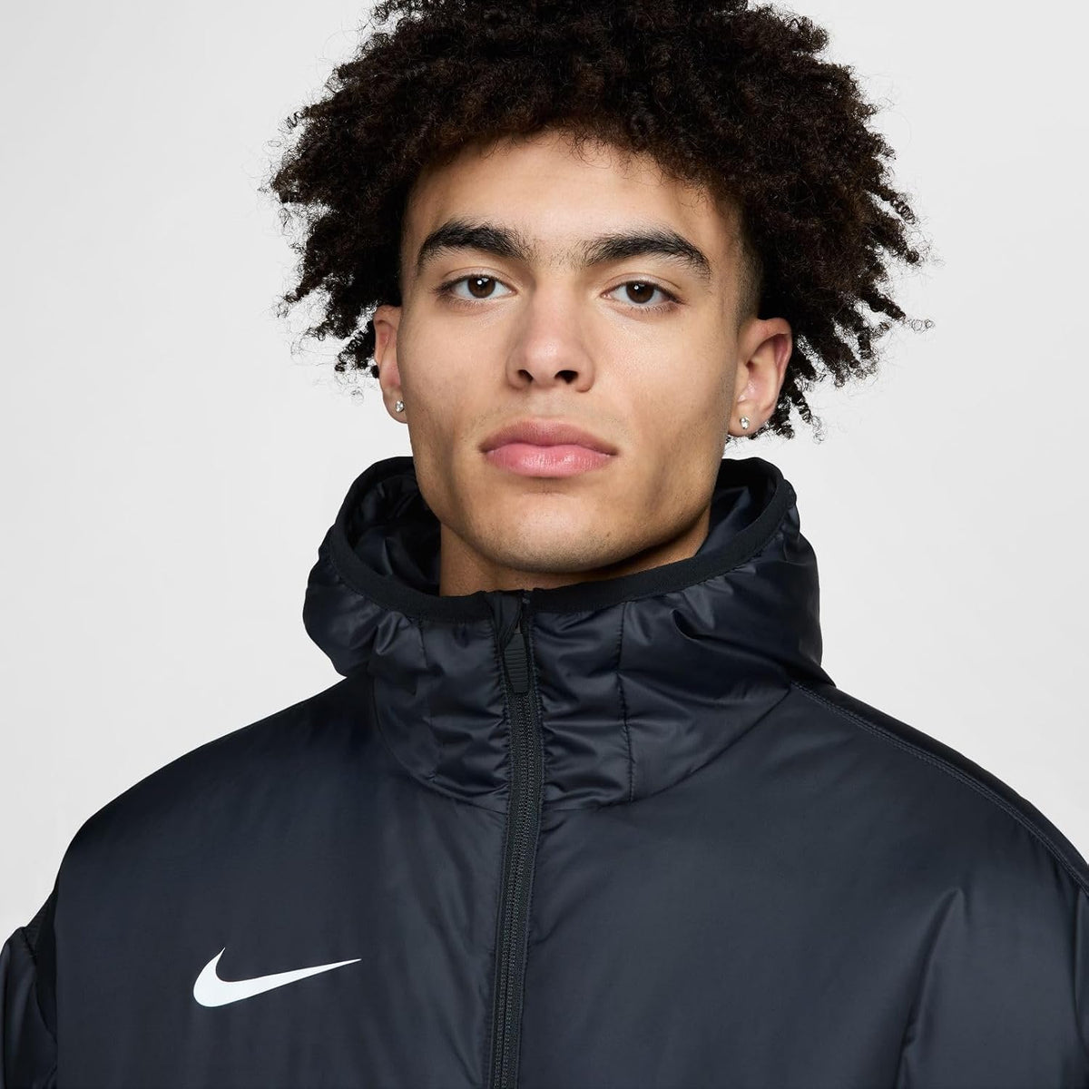 Nike Winter Jacket Therma-FIT Academy Pro 24 SDF Men's Coat with Zip Closure and Stand-Up Collar Black Small