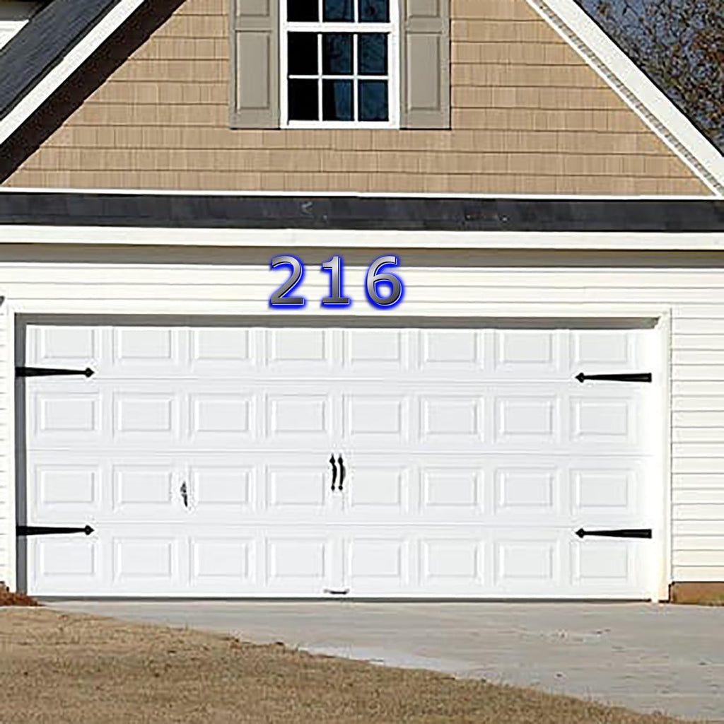 Illuminated Address Number 20 Inch, Backlit Illuminated LED House Number Enhanced Visibility, Modern Stainless Steel Lighted Address Signs, Brushed Silver, Blue Light,O