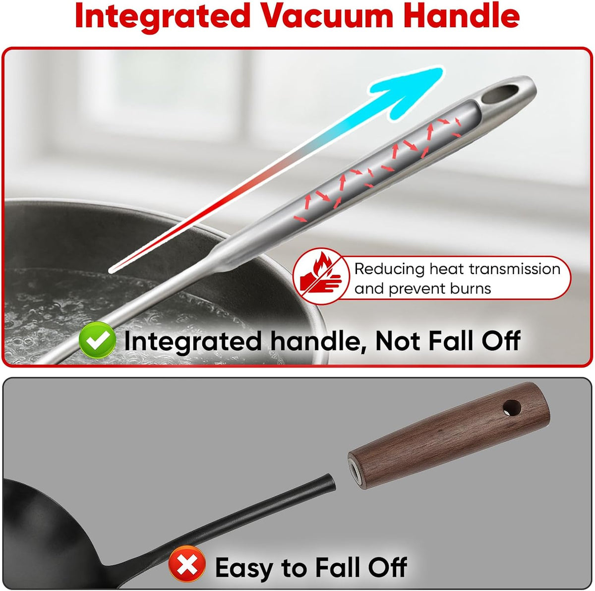 Newness 11 Pcs Cooking Utensils Set, 304 Stainless Steel Kitchen Utensils Set, Metal Kitchen Accessories, Include Soup Ladle, Slotted Skimmer Spoon, Spaghetti Spoon and Spatula, Dishwasher Safe