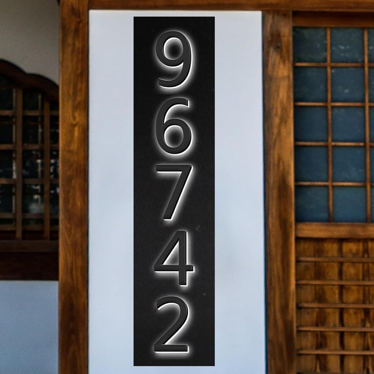 LED Home Address Numbers, Backlit LED Illuminated House Numbers, Stainless Steel Hand-Polished For House Address Signs, Lighted House Number For Outside,20 Inch/500mm,0