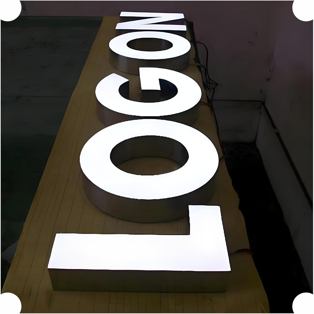 jimeiguang Custom LED Channel Letters Outdoor Large Lighted Letter Storefront Business Sign 12V Super Bright (9 Letters)
