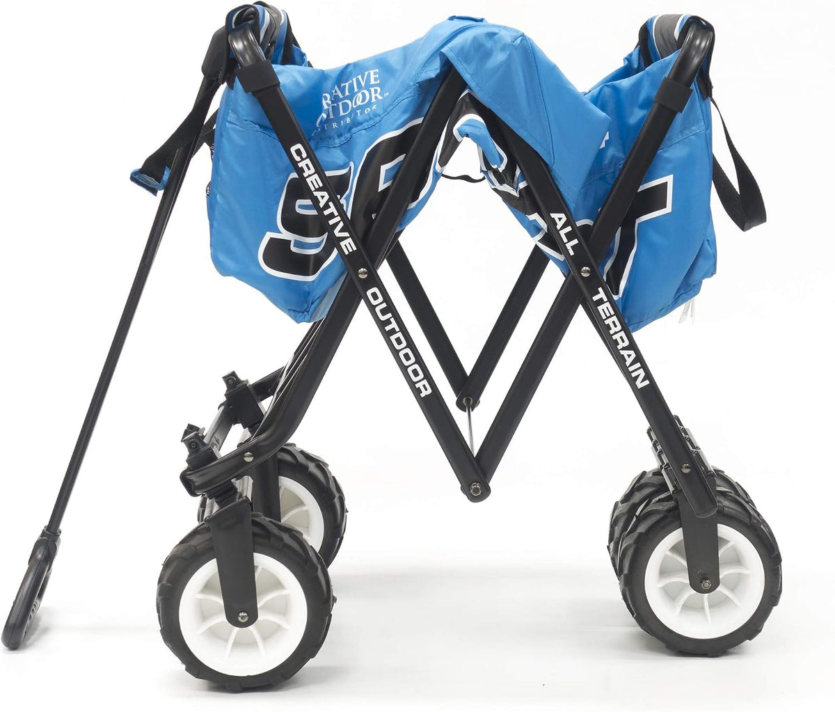 Creative Outdoor Collapsible Folding Wagon Cart | Sport Series | Beach Park Garden Sports & Tailgate | Blue
