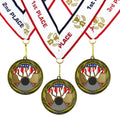 All Quality Bowling Wreath Design Medal - 1st, 2nd, 3rd Place