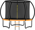 Kiivakii Trampoline 8FT 10FT 12FT 14FT 16FT, Outdoor Trampolines for Kids and Adults, Recreational Trampoline with Enclosure Net & Ladder, Round Trampolines ASTM Approved
