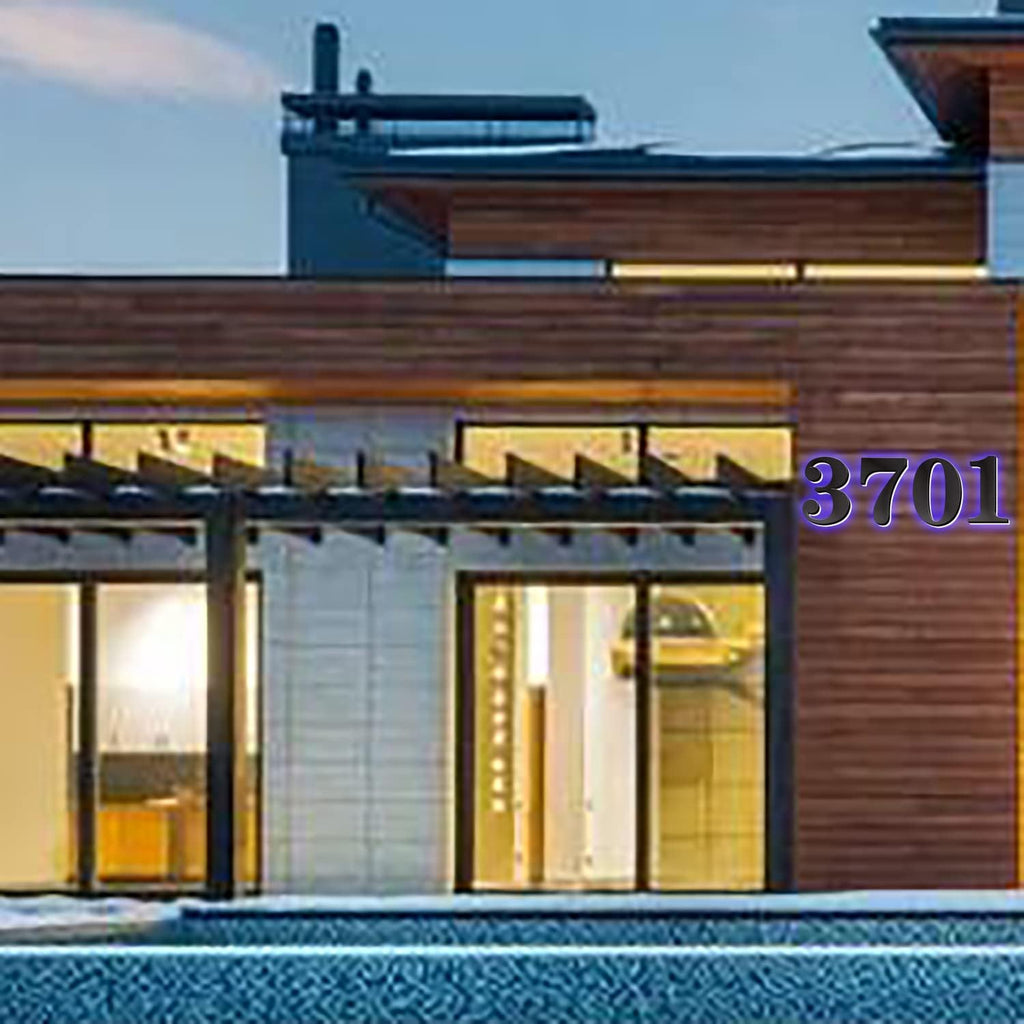 Illuminated LED House Numbers, Stainless Steel, Backlit LED Illuminated Home Address Number, Up-Scale Modern Look, Lighted House Numbers, Modern Address Numbers,18 Inch/450mm,5