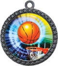 Express Medals 1 to 50 Packs Basketball Silver Medal Trophy Award with Neck Ribbon STDD212-MY406
