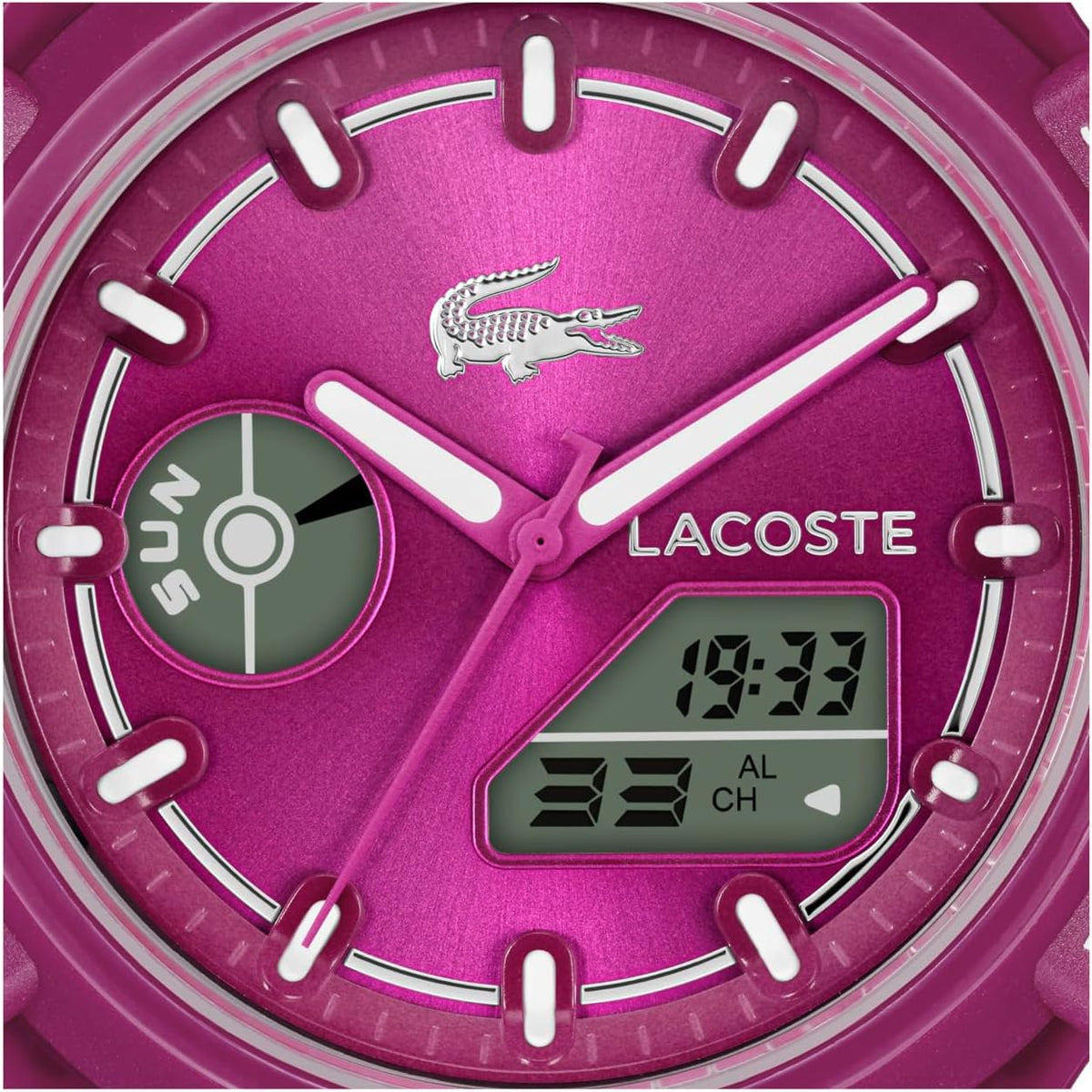 Lacoste LC33 Women's Analog-Digital Quartz Watch with Chronograph, Alarm and Calendar