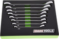 OEMTOOLS 23989 8PC R Reversible SAE Ratchet Wrench Set, CR-V 5/16'-3/4' Wrenches, Offset Jaw Ratchet Wrenches, Posi-Grip SAE Wrench Set, EVA Storage Case Wrench Organizer