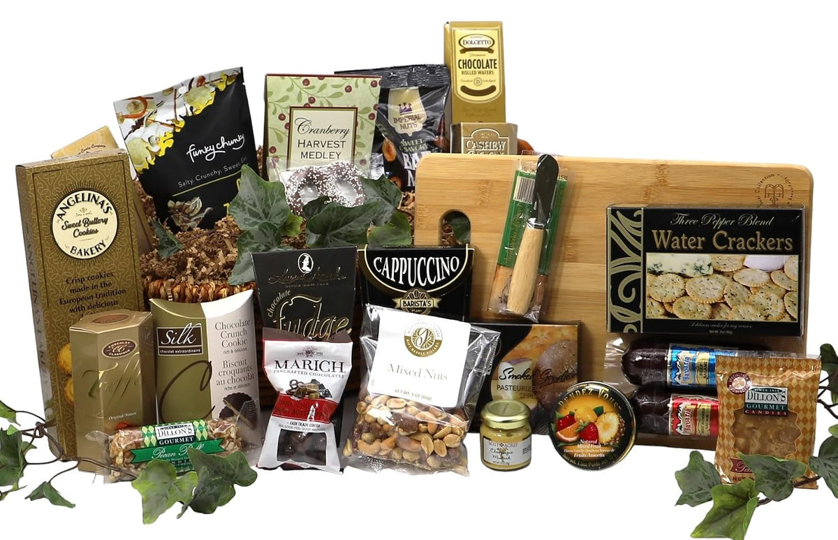 Gift Basket Village: The Grandest of Them All - Deluxe Medium Gift Basket with Gourmet Snacks & Treats