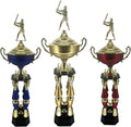 Express Medals Various Sport Giant 54 Inch Tall 19 Inch Wide 4 Post Column Gold Red or Blue Trophy Cup Award Includes Attached Plate with up to 5 Lines of Your Custom Engraved Text. Weighs 11 lbs.