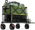 TIMBER RIDGE 400L Large Capacity Folding Double Decker Wagon with Brakes, 54' Extra Long Extender Wagon Cart, 450lbs Heavy Duty Collapsible Cart, All-Terrain Big Wheels for Camping, Sports, Shopping