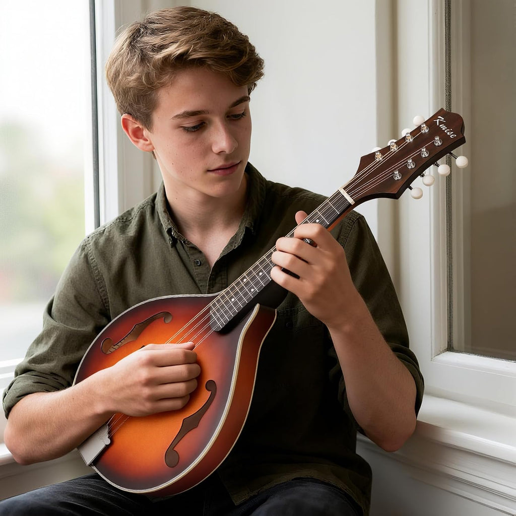 Mandolin Musical Instrument A Style, Acoustic Mandolins Instrument Kit Italian 8 String for Professional Beginners Adults Teens Youth Kids