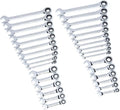 GearWrench Combination Ratcheting Wrench Set With Stubby Wrenches And Carrying Case, 32 Piece