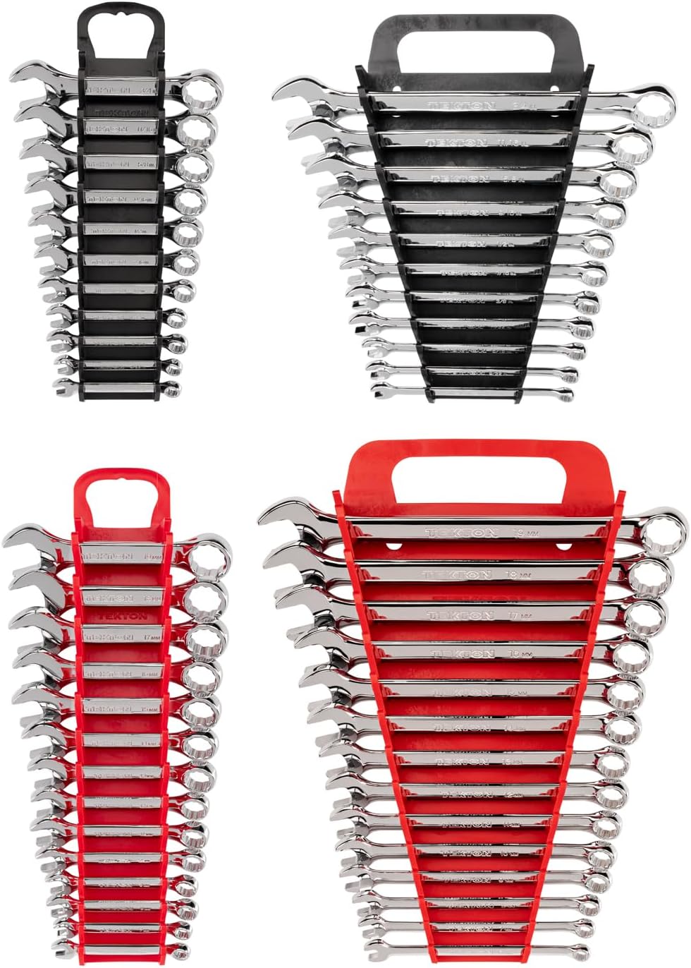 TEKTON Stubby and Standard Length Combination Wrench Set with Holders, 50-Piece (1/4-3/4 in., 6-19 mm) | WCB92902