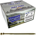 Jake Sales #7 x 3 Bronze Coated Multipurpose Wood Screw Torx/Star Tiny Finish Head (Full Box - 2500 Screws) Exterior Coated - ACQ Compatible Wood Screws