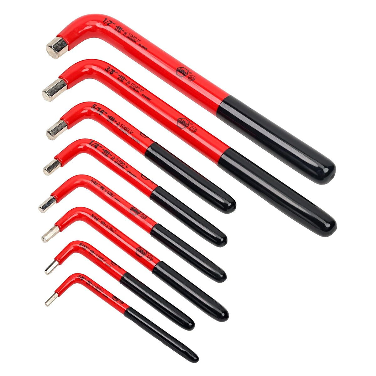 Wiha 13690 8 Piece Insulated Hex L-Key Set - Inch