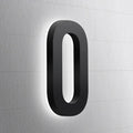 Backlit LED Illuminated House Numbers,Matte Black, Modern Address Signs Lighted Plaque For Outdoor Indoor, Weatherproof And Corrosion Resistant, Day & Night,20 Inch,0
