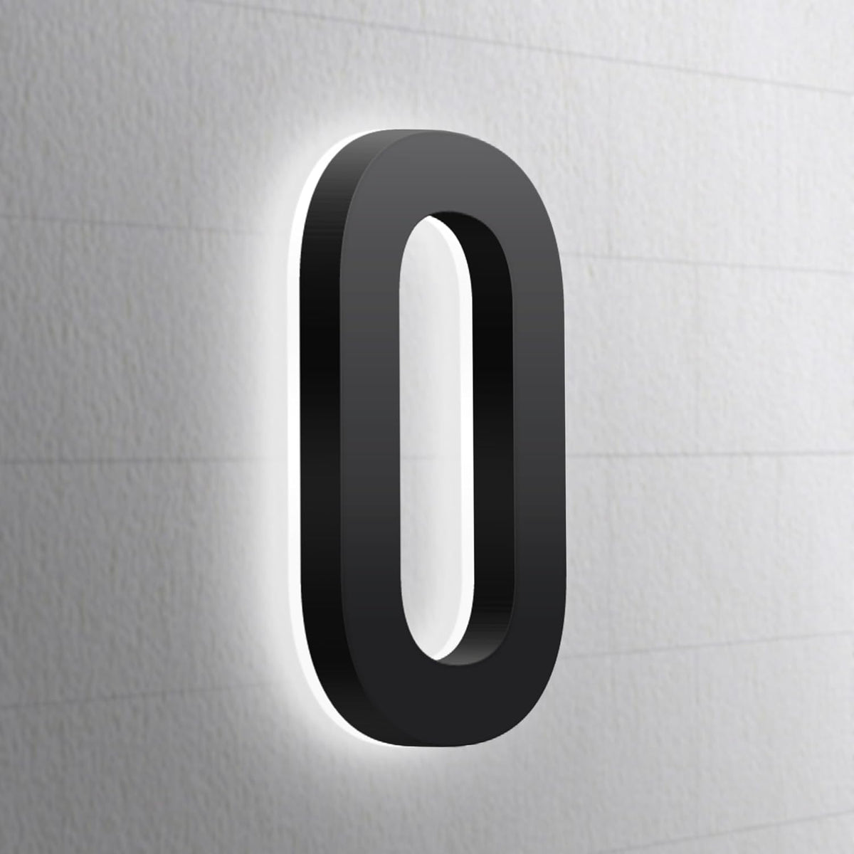 Backlit LED Illuminated House Numbers,Matte Black, Modern Address Signs Lighted Plaque For Outdoor Indoor, Weatherproof And Corrosion Resistant, Day & Night,20 Inch,0